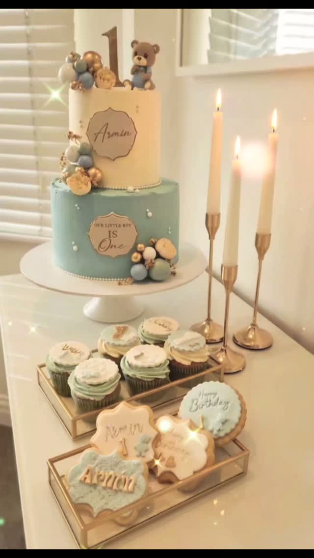 First birthday dessert table